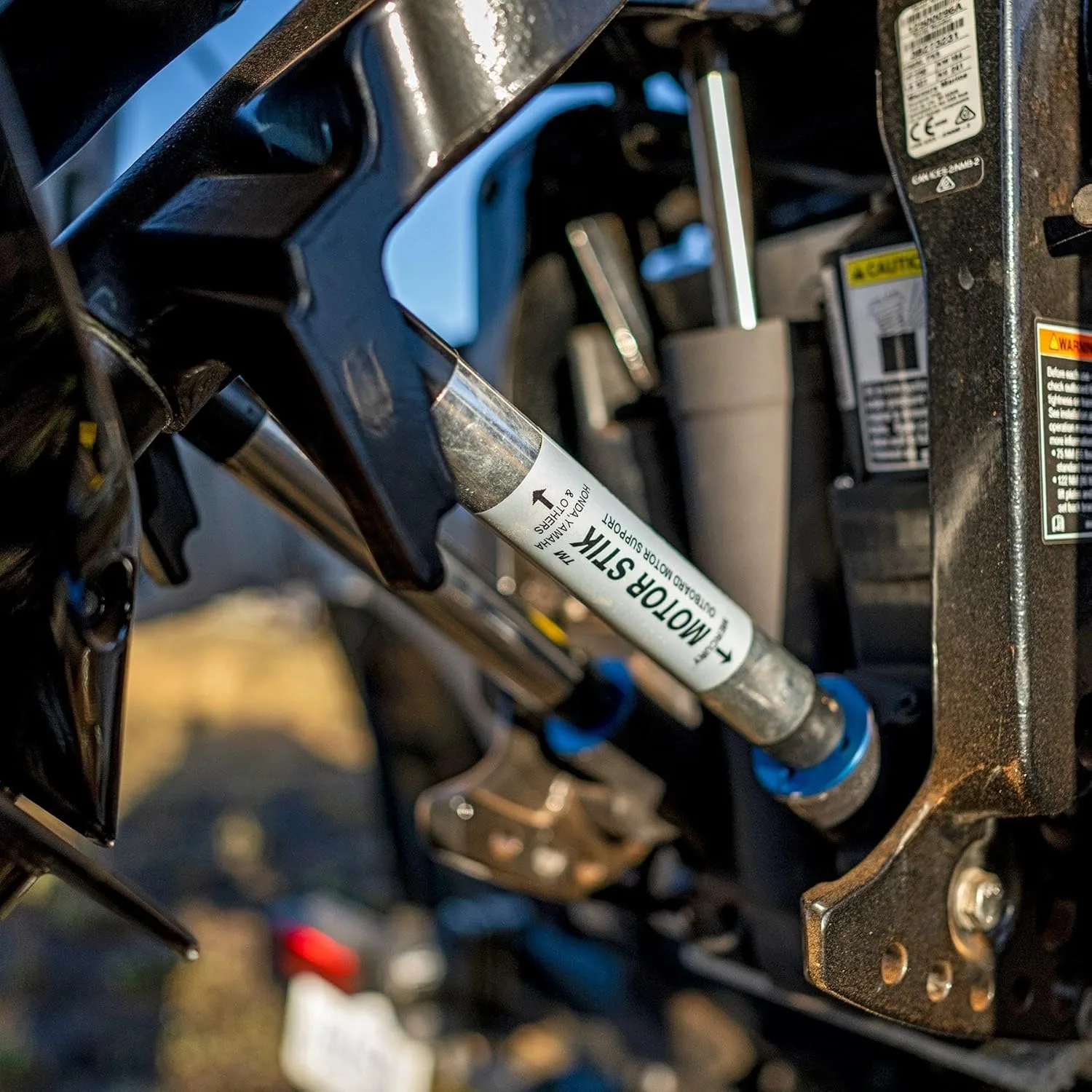 T-H Marine Motor Stik OutBoard Motor Support Stick Pair - 8.5" Long Aluminum Transom Saver for 150hp & Up Outboards