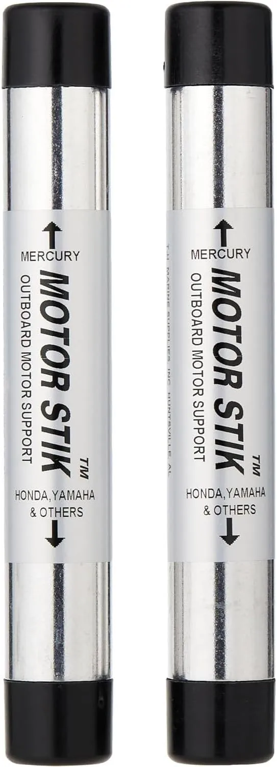 T-H Marine Motor Stik OutBoard Motor Support Stick Pair - 8.5" Long Aluminum Transom Saver for 150hp & Up Outboards