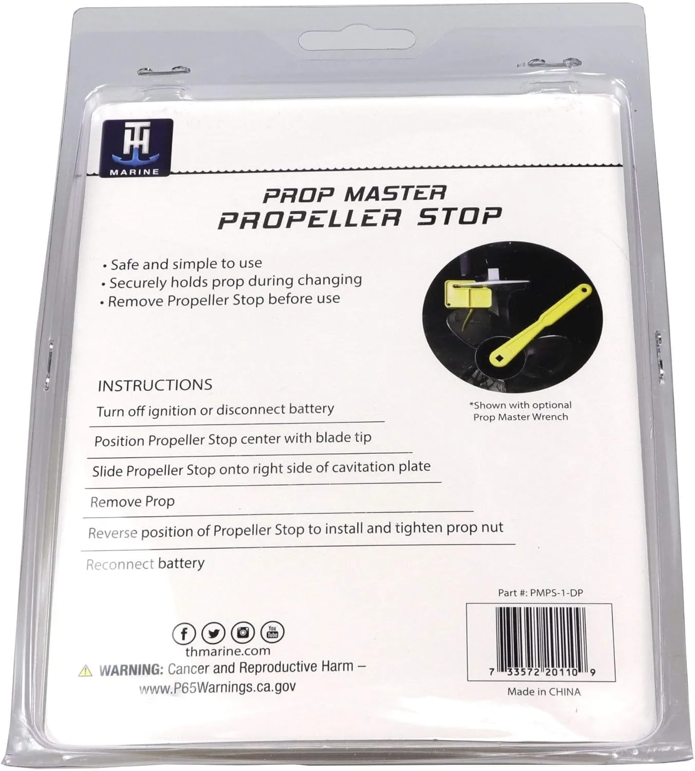 T-H Marine PMPS-1-DP Prop Master Prop Stop Propeller Stop, Default Title