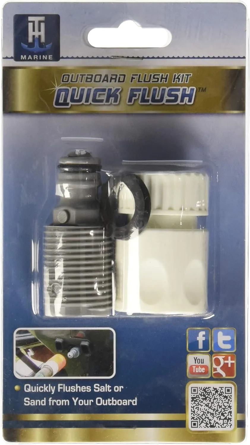 T-H Marine Quick Flush Outboard Flush Fitting Kit for Mercury & Yamaha Outboards