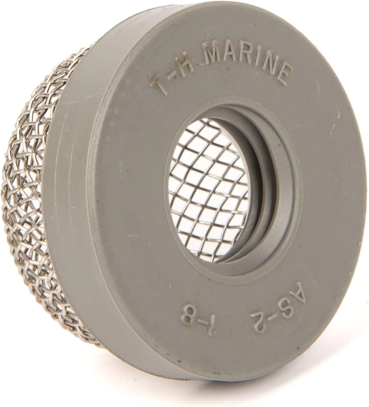 T-H Marine Stainless Steel Aerator Screen Strainers - Screw-On Livewell and Baitwell Pump Intake and Drain Filters - Corrosion-Resistant Mesh - Fits 1" Thru Hulls 8-Thread