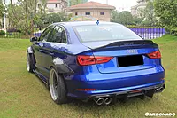 2013–2020 Audi S3 / A3 / RS3 Sedan RT Style Carbon Fiber Trunk Spoiler | CFRP Aerodynamic Accent