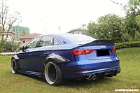 2013–2020 Audi S3 / A3 / RS3 Sedan RT Style Carbon Fiber Trunk Spoiler | CFRP Aerodynamic Accent