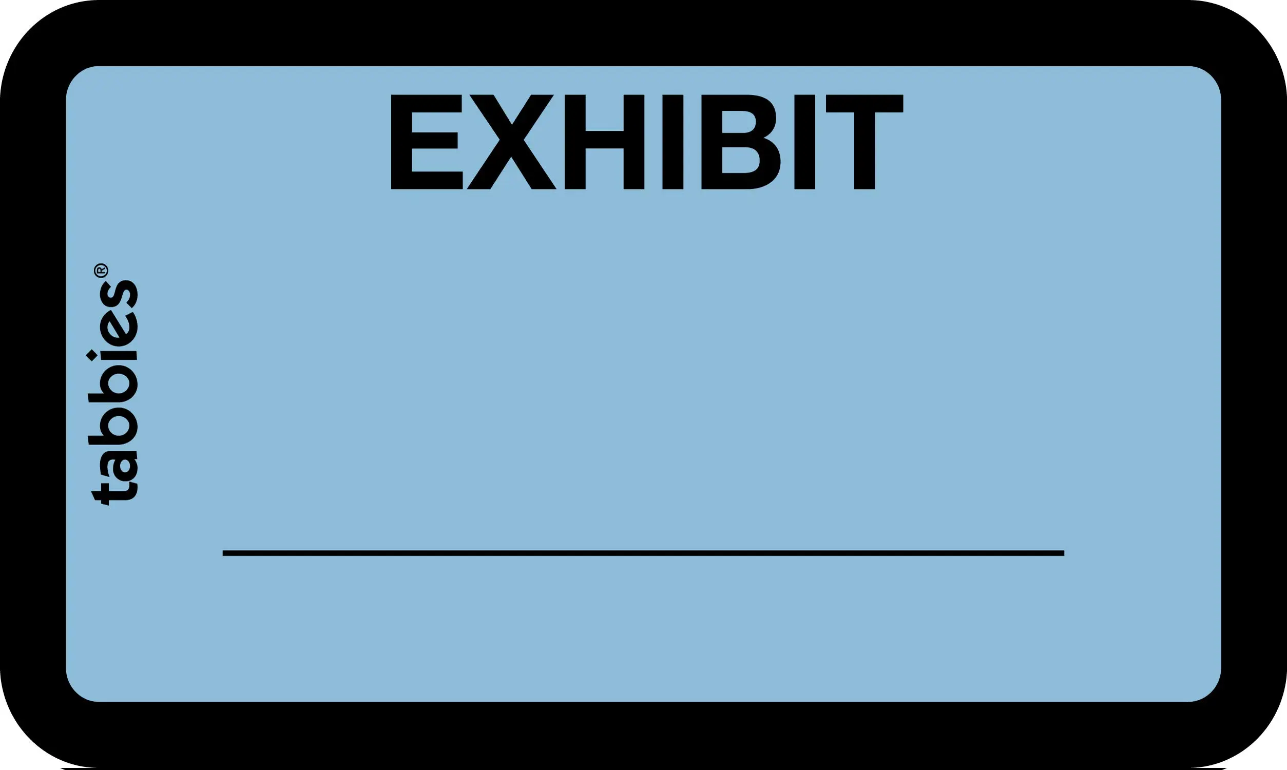 Tabbies Color-coded Legal Exhibit Labels, TAB58091, 1 5/8inW x 1inL, Blue, Pack Of 252