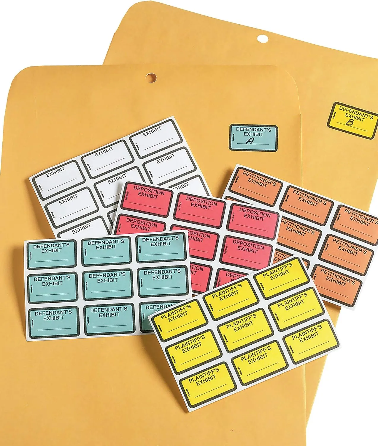 Tabbies Color-coded Legal Exhibit Labels, TAB58091, 1 5/8inW x 1inL, Blue, Pack Of 252