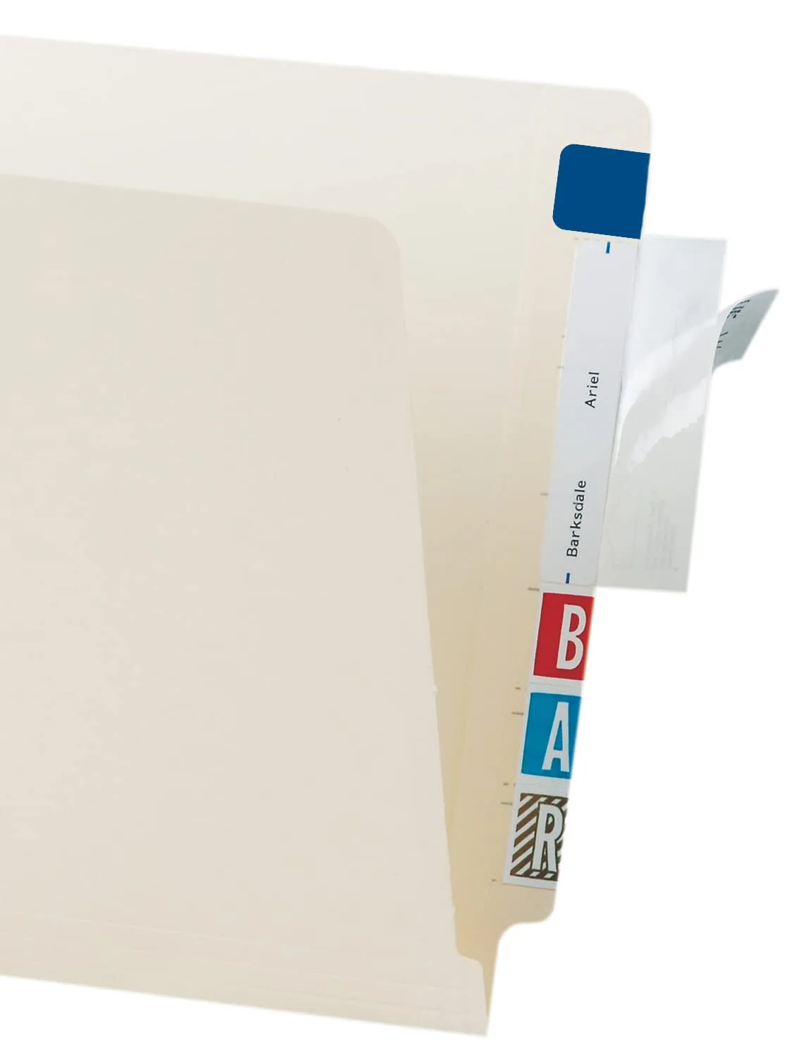 Tabbies Self-Adhesive File Folder Label Protectors, 3-1/2 x 2 in, Clear - Pack of 100