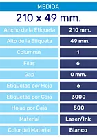 ETI.AUT. SIN IMP. 210x49 LASER 1B. Cx3000