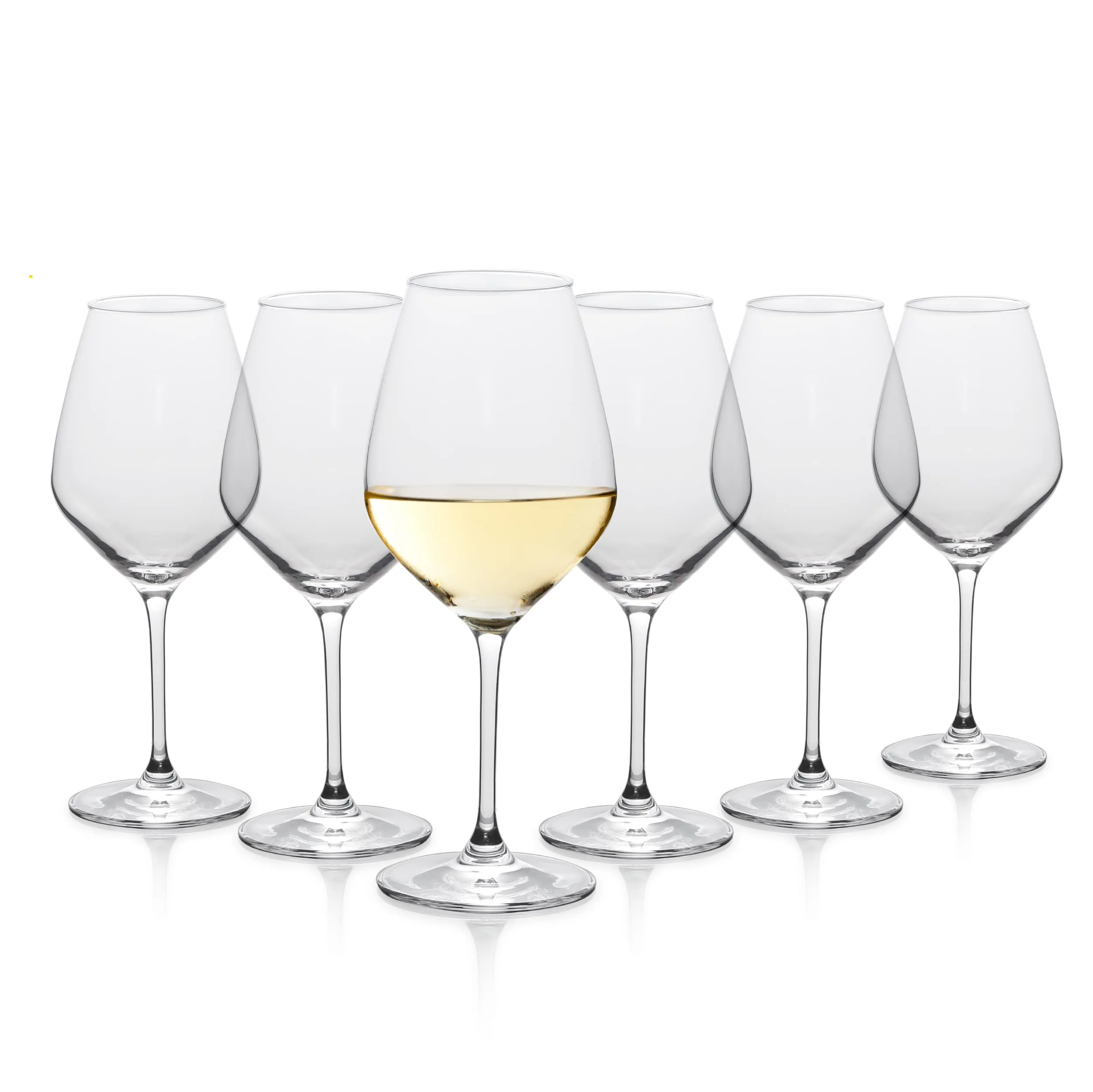 Table 12 14.5-Ounce White Wine Glasses, Set of 6, Lead-Free Crystal, Break Resistant 1- PACK White Wine