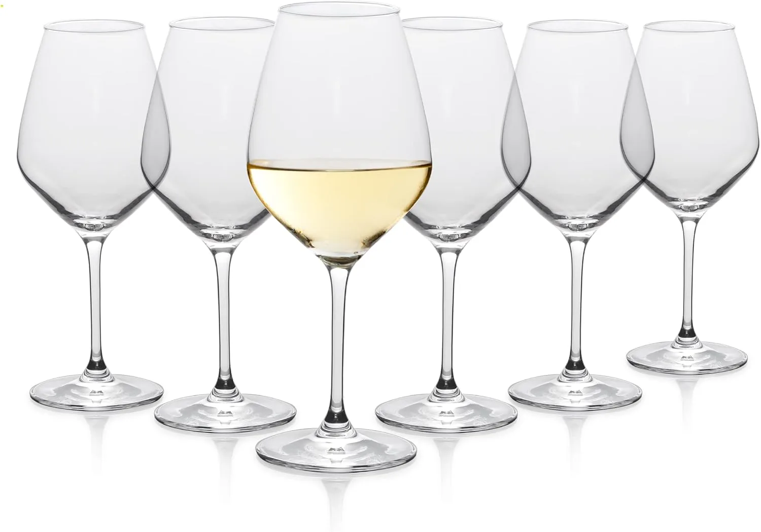 Table 12 14.5-Ounce White Wine Glasses, Set of 6, Lead-Free Crystal, Break Resistant 1- PACK White Wine