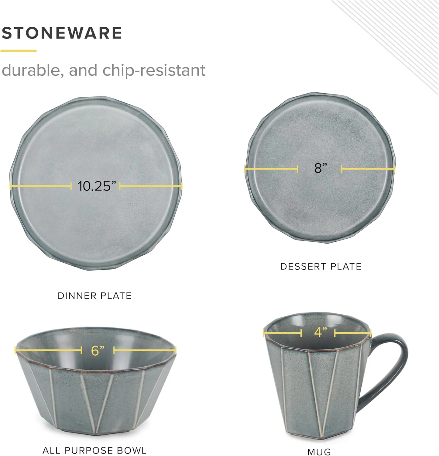 TABLE 12 16-Piece Dinnerware Set, Service for 4