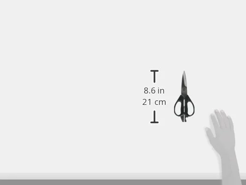 TableCraft E6606 Kitchen Shears, Stainless Steel, Ergonomic Soft Grip Handles, Non-Slip Comfort Grip