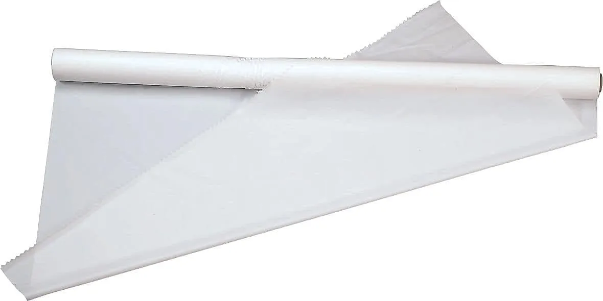 Tablemate I4010WH Table Set Plastic Banquet Roll, Table Cover, 40" x 100ft, White