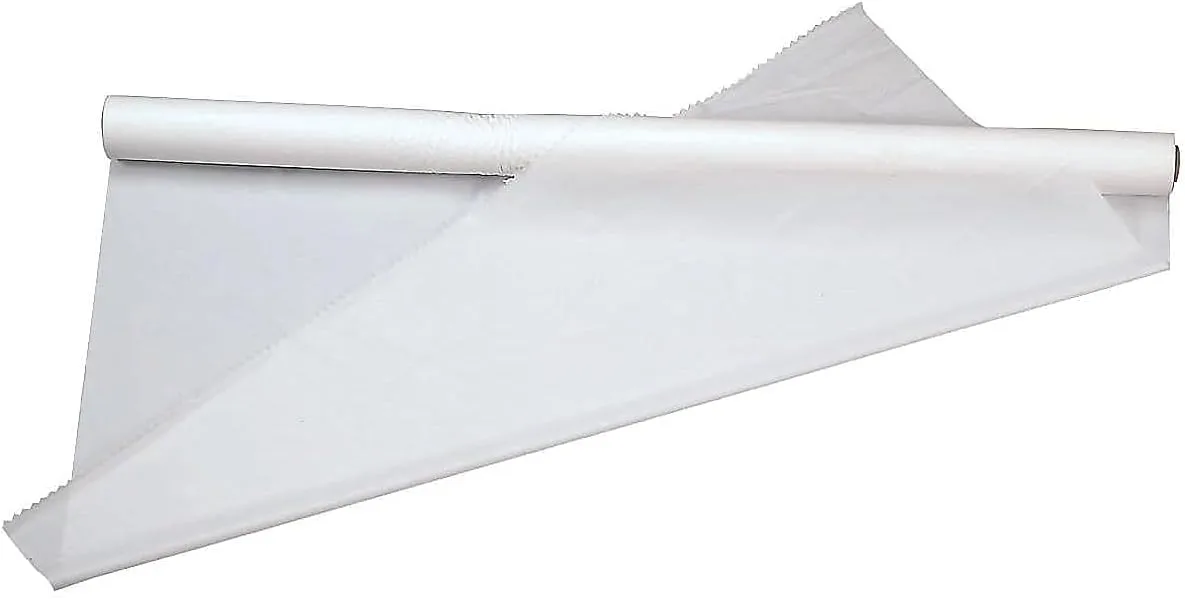 Tablemate I4010WH Table Set Plastic Banquet Roll, Table Cover, 40" x 100ft, White