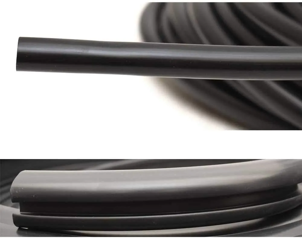 TACO Flex Vinyl Rub Rail Kit - Black w/Black Insert - 70' - 1-1/4" x 15/16"