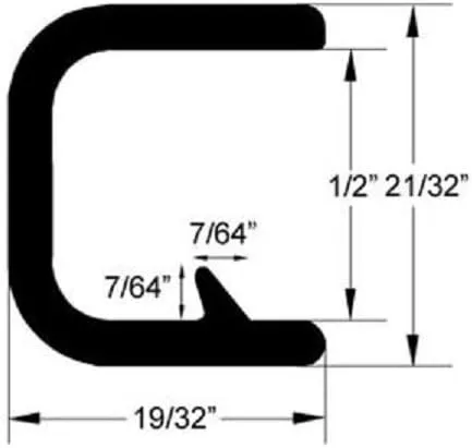 TACO Flexible Vinyl Trim - 1/2" Opening x 5/8"W x 25'L - White