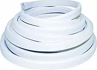 TACO Flexible Vinyl Trim - 1/2" Opening x 5/8"W x 25'L - White