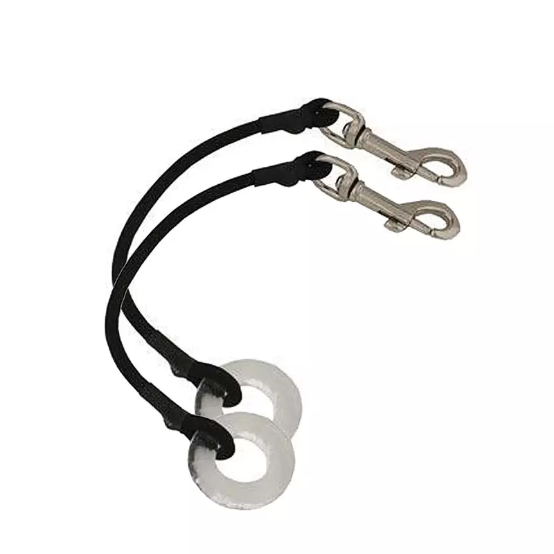 TACO Marine COK-0021-2 Glass Eye with Shock Cord - 12", Pair , Black