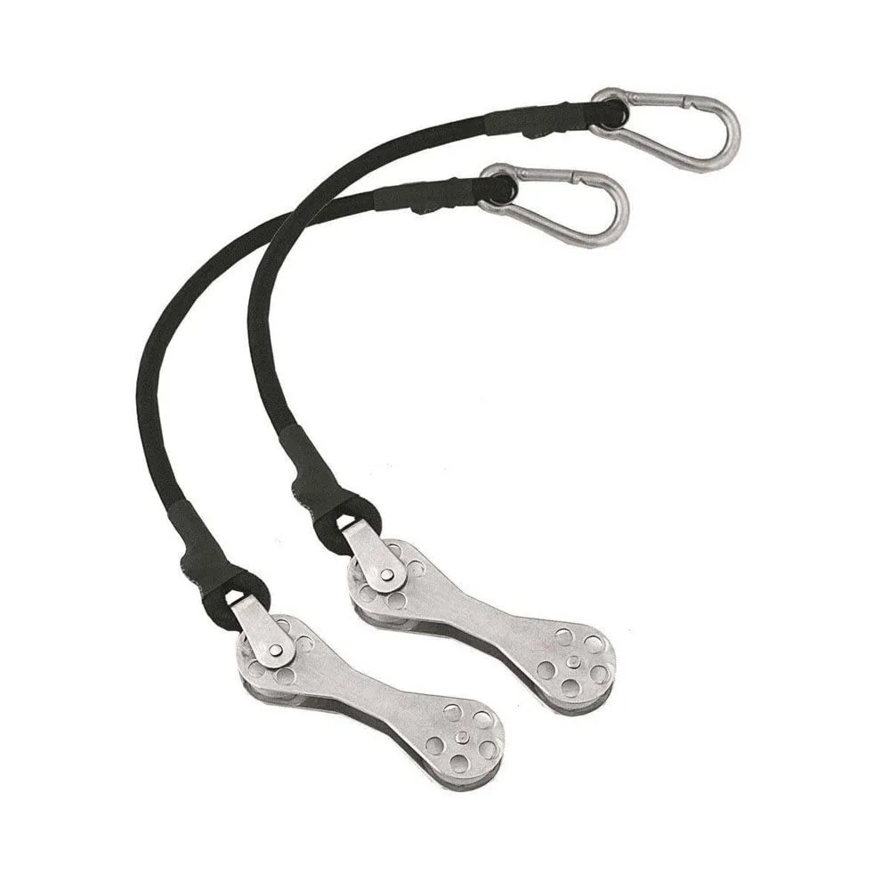 TACO Metals TACO Marine COK-0022-2 Shock Cord with Double Pulley - 12", Pair , Black , Standard