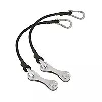 TACO Metals TACO Marine COK-0022-2 Shock Cord with Double Pulley - 12", Pair , Black , Standard