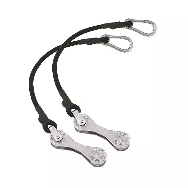 TACO Metals TACO Marine COK-0022-2 Shock Cord with Double Pulley - 12", Pair , Black , Standard
