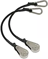 TACO Marine COK-0020-2 Shock Cord with Pulley - 12", Pair, Black, Standard