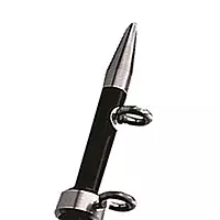 TACO Marine OT-0442BKA15 Aluminum Tele-Outrigger Pole - 1-1/8" x 15', Black/Silver