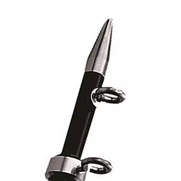 TACO Marine OT-0442BKA15 Aluminum Tele-Outrigger Pole - 1-1/8" x 15', Black/Silver