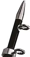TACO Marine OT-0442BKA15 Aluminum Tele-Outrigger Pole - 1-1/8" x 15', Black/Silver