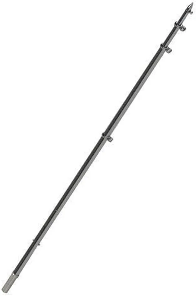 TACO METALS Taco Marine OT-0318HD-VEL Deluxe Aluminum Tele-Outrigger Poles - 18', Silver