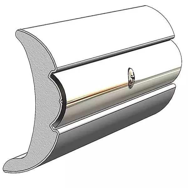 TACO Marine V21-9906WHC60D-1 Rigid Flex Core Rub Rail - 60' 2" x 7/8", Frosty White