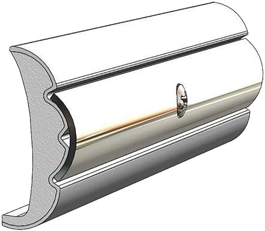 TACO Marine V21-9959WHC60D-1 Rigid Flex Core Rub Rail - 60' x 1.58" x 0.634", Frosty White