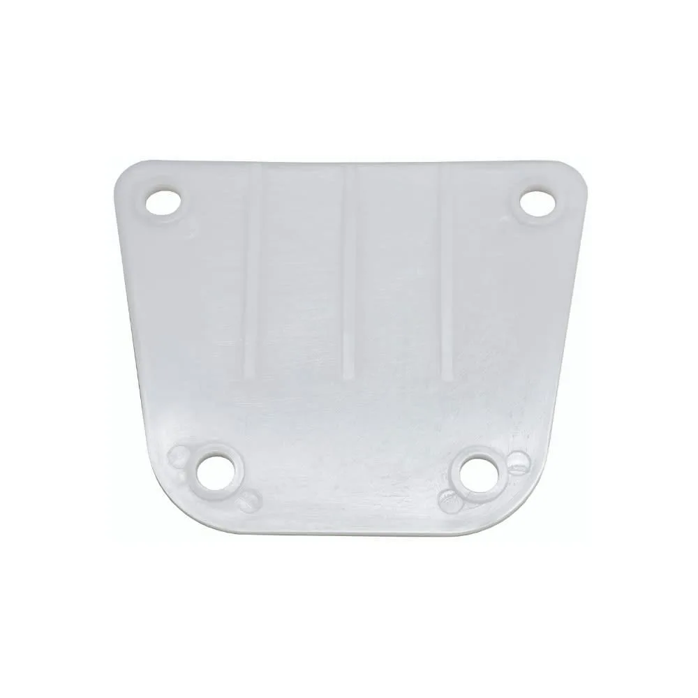 TACO Marine F40-0018WHC-A Side Mount Table Pedestal Receptor Backing Plate - White, Delrin