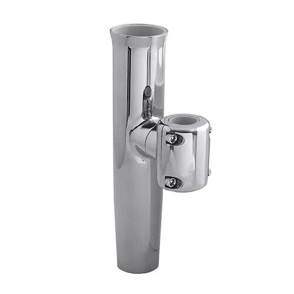 TACO Stainless Steel Clamp-On Adjustable Rod Holder - Fits 7/8" & 1" O.D. Tubing