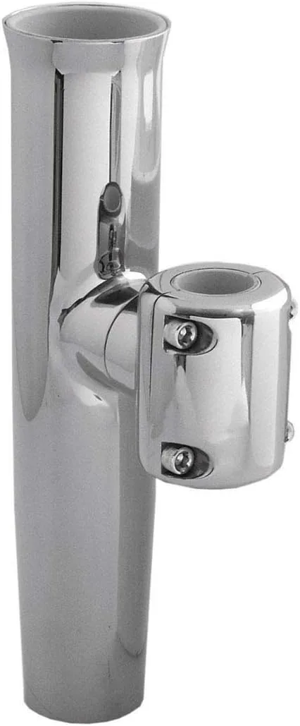 TACO Stainless Steel Clamp-On Adjustable Rod Holder - Fits 7/8" & 1" O.D. Tubing