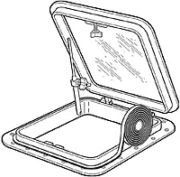 TACO Marine V30-0748B8-2 Hatch Tape - 1/4" x 3/4" x 8', Black