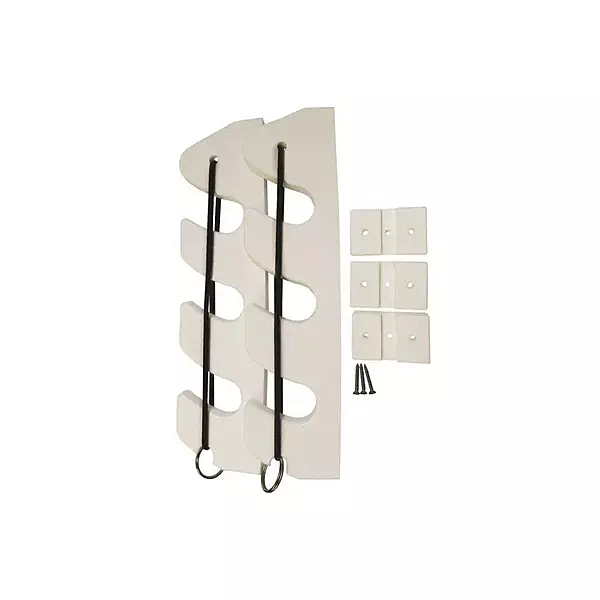 TACO Metals Taco Marine P03-133W 3-Rod Bungee Rod Holder - Pair, White