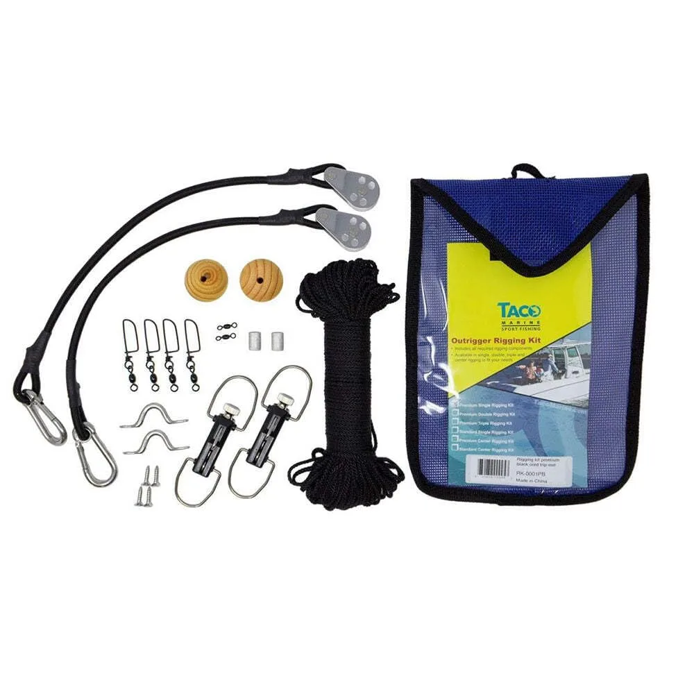 TACO Premium Rigging Kit Black f/1 Pair Outriggers