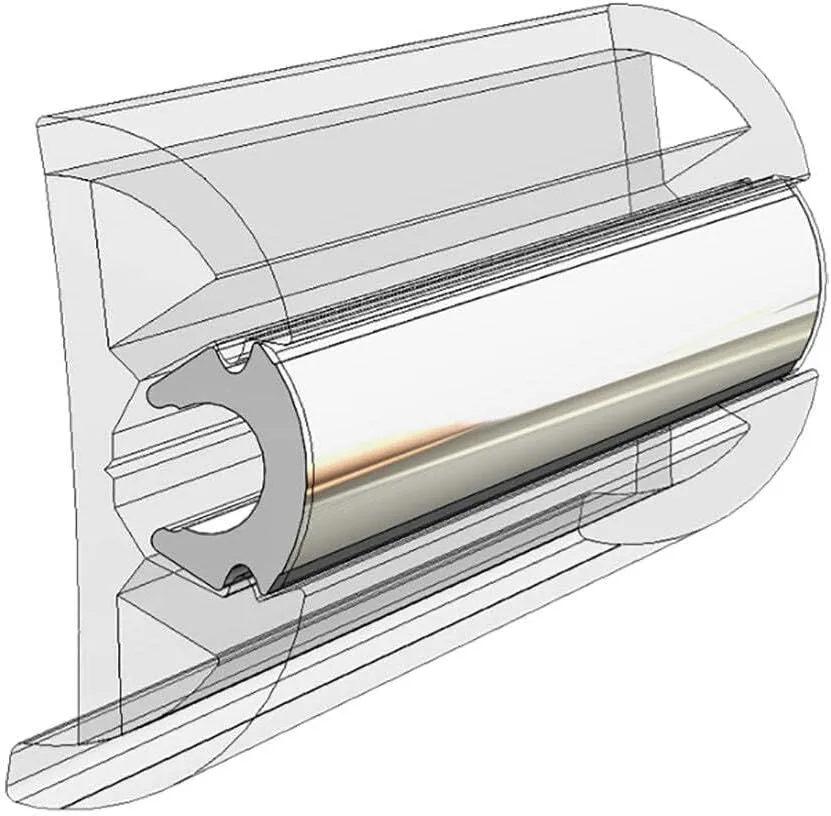 TACO Marine V12-0307CP80 Taco Rub Rail Insert - Flexible Chrome - 80&39;