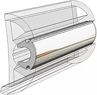TACO Marine V12-0307CP80 Taco Rub Rail Insert - Flexible Chrome - 80&39;