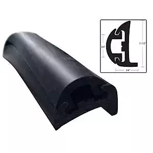 Taco Metals Taco Semi-Rigid Rub Rail Kit - Black w/Black Insert - 50039; / V11-9795BBK50D-2 /