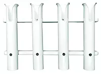 TACO Metals P03-064W Delux Rod Holder/Tackle Rack, 4-Rod, Polyethylene, White