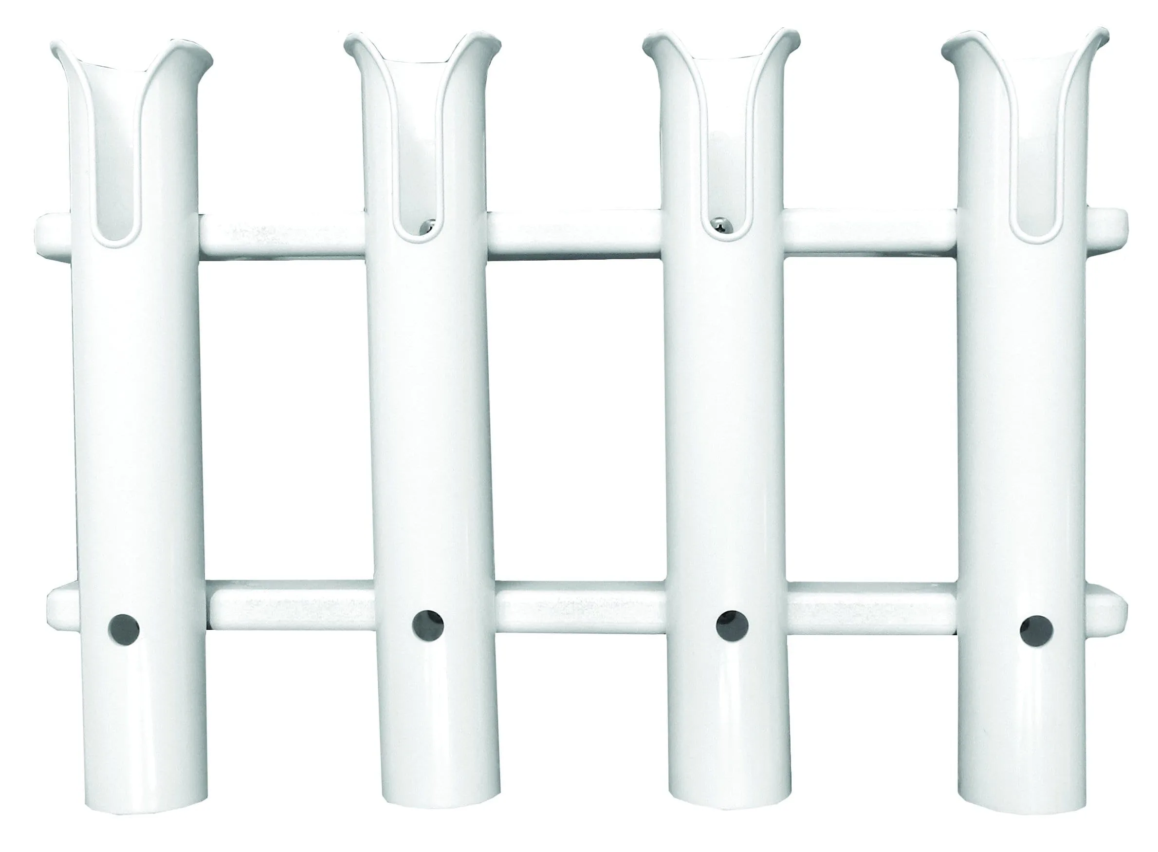 TACO Metals P03-064W Delux Rod Holder/Tackle Rack, 4-Rod, Polyethylene, White