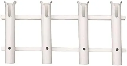 TACO Metals P03-064W Delux Rod Holder/Tackle Rack, 4-Rod, Polyethylene, White