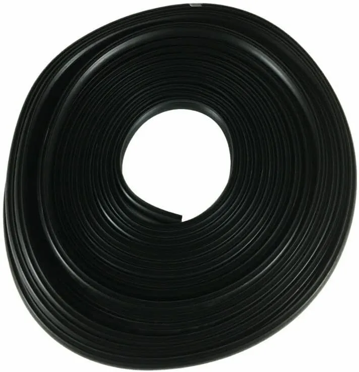TACO METALS Vinyl Rub Rail Insert, 1/2 x 1, 50 ft, Black