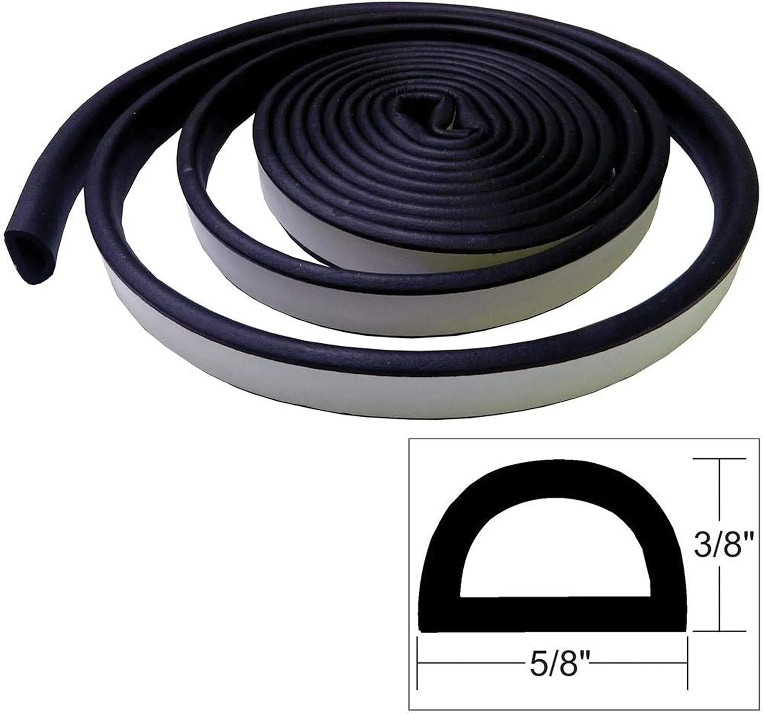 TACO Metals Taco Marine V30-0109B10-1 Weather Seal Tape - 3/8" x 5/8" x 10', Black