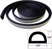 TACO Metals Taco Marine V30-0109B10-1 Weather Seal Tape - 3/8" x 5/8" x 10', Black