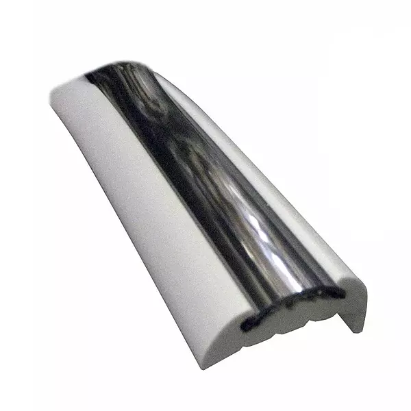 TACO Semi-Rigid Rub Rail Kit - White w/Flex Chrome Insert - 70'