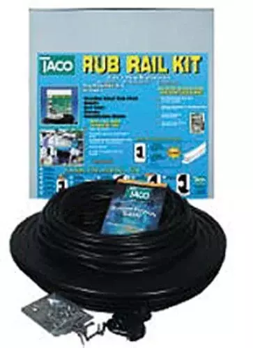 TACO Metals V11-0809BBK50-2 Taco Flex Vinyl Rub Rail Kit Black with Black Insert 50' 10