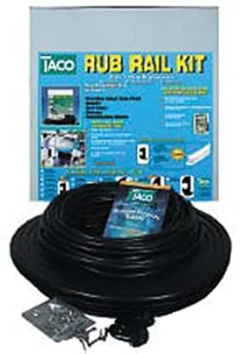 TACO Metals V11-0809BBK50-2 Taco Flex Vinyl Rub Rail Kit Black with Black Insert 50' 10