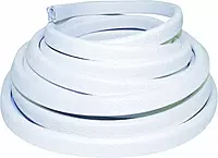 TACO Flexible Vinyl Trim - 5/32" Opening x 9/16" W x 25' L - White